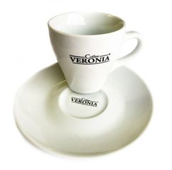 Espresso šálka s podšálkou s logom Veronia