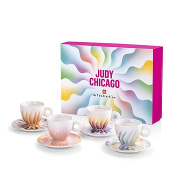 Kolekcia 4 ks cappuccino šálok, Illy Art Collection Judy Chicago