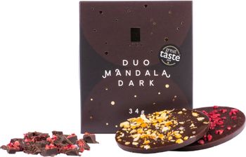 LYRA DUO Mandala Dark, horká čokoláda s luxusnými posypmi, 2 ks