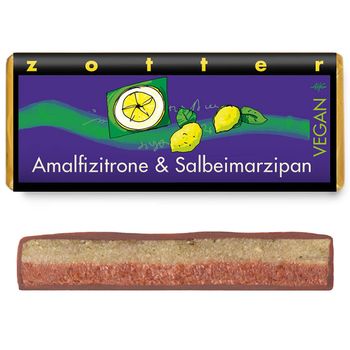 Zotter čokoláda Amalfi Lemons & Sage Marzipan 70g